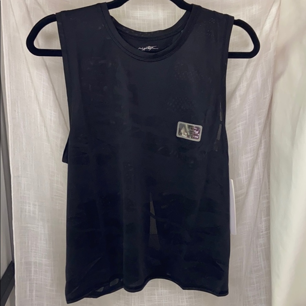 X By Gottex Mesh Camo Tieback Tee